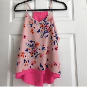 Reversible Floral and Pink Cami Tank Top